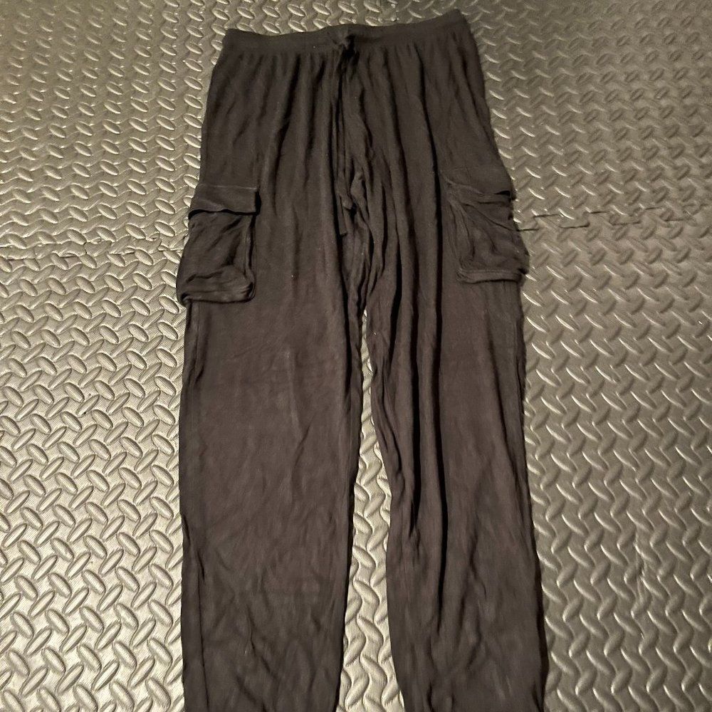 Pink Rose black high rise joggers S